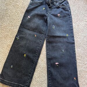 Cat & Jack Black Floral Women's Flare Jeans